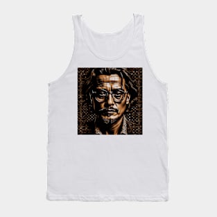 [AI Art] Johnny Depp, Optical Art Style Tank Top